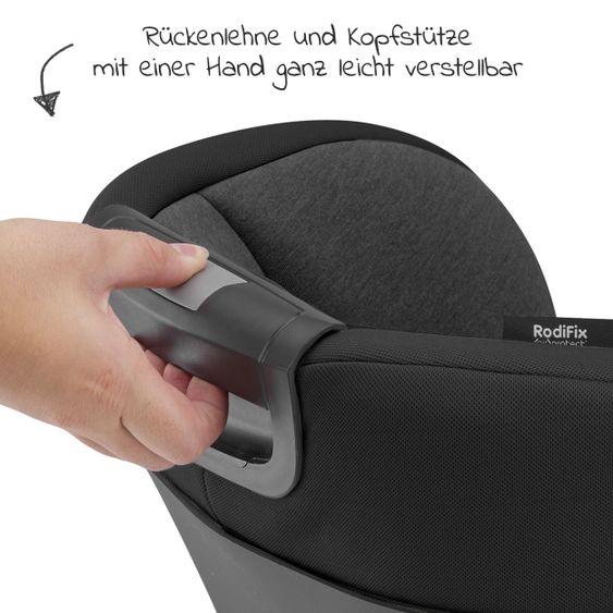 Maxi-Cosi Child seat RodiFix AirProtect Group 2/3 from 3.5 years-12 years (15-36 kg) & Isofix - Authentic Black