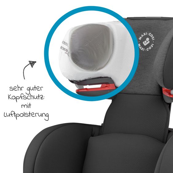 Maxi-Cosi Child seat RodiFix AirProtect Group 2/3 from 3.5 years-12 years (15-36 kg) & Isofix - Authentic Black