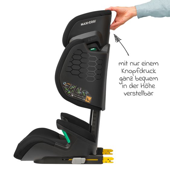 Maxi-Cosi Kindersitz RodiFix M i-Size ab 3,5 Jahre - 12 Jahre (100 cm -150 cm (15-36 kg) mit G-Cell Seitenaufprallschutz & Isofix - Basic Black