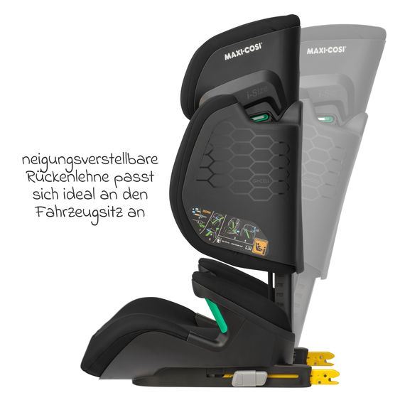 Maxi-Cosi Kindersitz RodiFix M i-Size ab 3,5 Jahre - 12 Jahre (100 cm -150 cm (15-36 kg) mit G-Cell Seitenaufprallschutz & Isofix - Basic Black