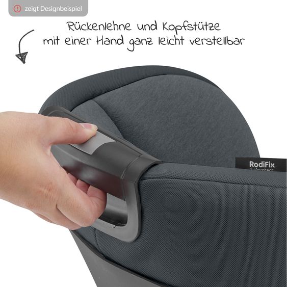 Maxi-Cosi Seggiolino auto RodiFix S i-Size da 3,5 anni a 12 anni (100 cm-150 cm) (15-36 kg) con protezione antiurto laterale G-Cell e Isofix - Basic Nero