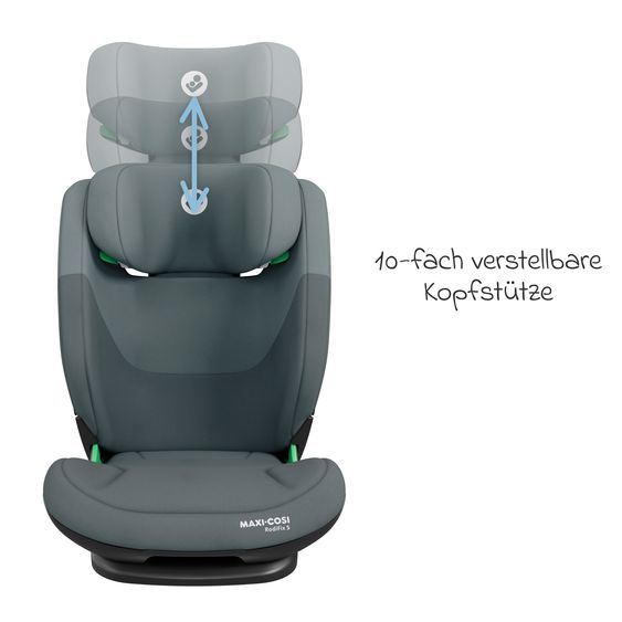 Maxi-Cosi Kindersitz RodiFix S i-Size ab 3,5 Jahre - 12 Jahre (100 cm - 150 cm) (15-36 kg) mit G-Cell Seitenaufprallschutz & Isofix - Tonal Graphite