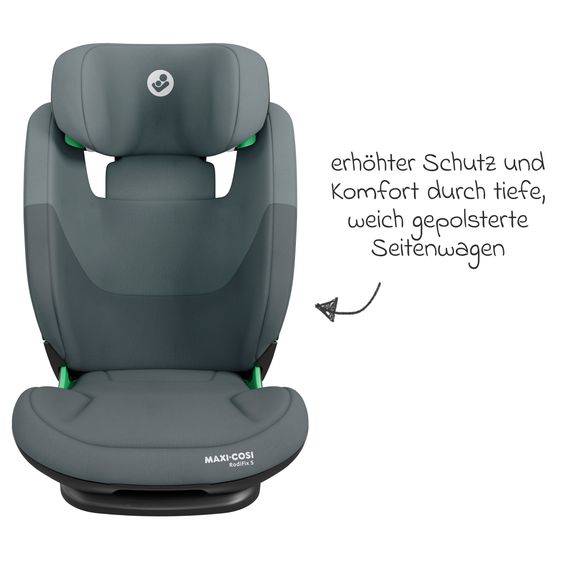 Maxi-Cosi Kindersitz RodiFix S i-Size ab 3,5 Jahre - 12 Jahre (100 cm - 150 cm) (15-36 kg) mit G-Cell Seitenaufprallschutz & Isofix - Tonal Graphite