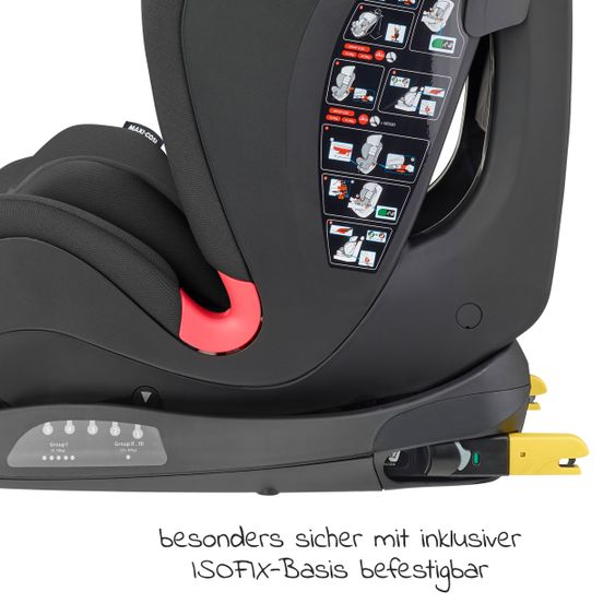 Maxi-Cosi Child seat Titan Group 1/2/3 from 9 months - 12 years (9-36 kg) & Isofix - Basic Black