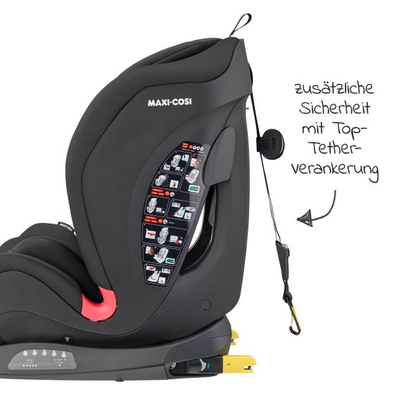 Maxi-Cosi Kindersitz Titan Gruppe 1/2/3 ab 9 Monate - 12 Jahre (9-36 kg) & Isofix - Basic Black