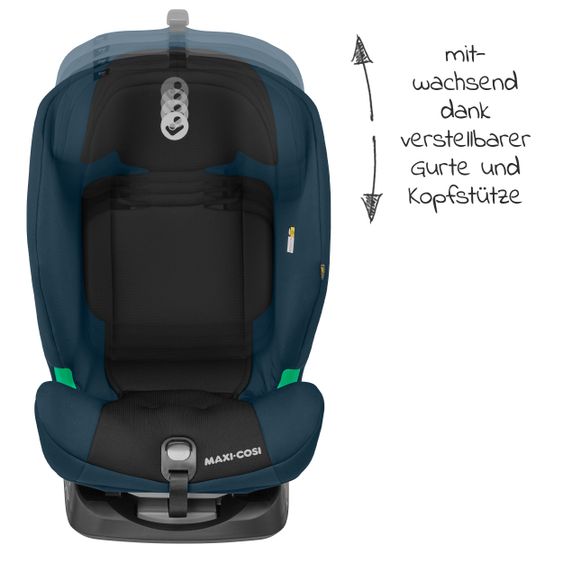 Maxi-Cosi Kindersitz Titan i-Size ab 15 Monate - 12 Jahre (76-150 cm) G-CELL Seitenaufprallschutz & Isofix - Basic Blue