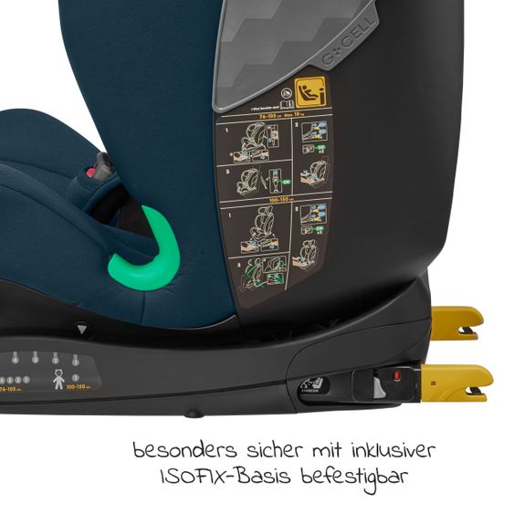 Maxi-Cosi Kindersitz Titan i-Size ab 15 Monate - 12 Jahre (76-150 cm) G-CELL Seitenaufprallschutz & Isofix - Basic Blue