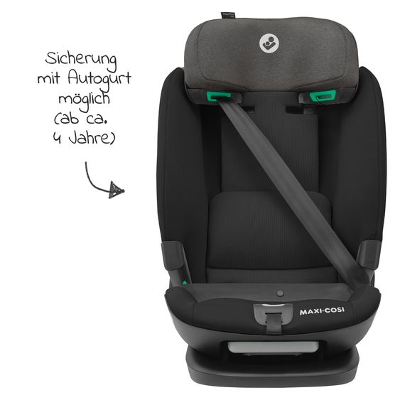 Maxi-Cosi Kindersitz Titan Plus i-Size ab 15 Monate - 12 Jahre (76 cm-150 cm) (9-36 kg) mit G-Cell Seitenaufprallschutz, Isofix & Top Tether - Authentic Black