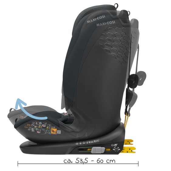 Maxi-Cosi Kindersitz Titan Plus i-Size ab 15 Monate - 12 Jahre (76 cm-150 cm) (9-36 kg) mit G-Cell Seitenaufprallschutz, Isofix & Top Tether - Authentic Graphite