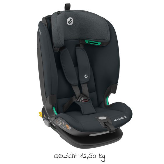 Maxi-Cosi Kindersitz Titan Plus i-Size ab 15 Monate - 12 Jahre (76 cm-150 cm) (9-36 kg) mit G-Cell Seitenaufprallschutz, Isofix & Top Tether - Authentic Graphite