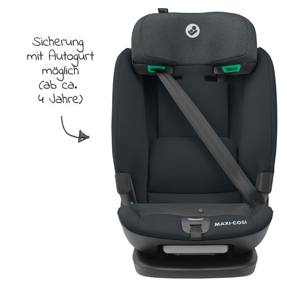 Maxi-Cosi Kindersitz Titan Plus i-Size ab 15 Monate - 12 Jahre (76 cm-150 cm) (9-36 kg) mit G-Cell Seitenaufprallschutz, Isofix & Top Tether - Authentic Graphite