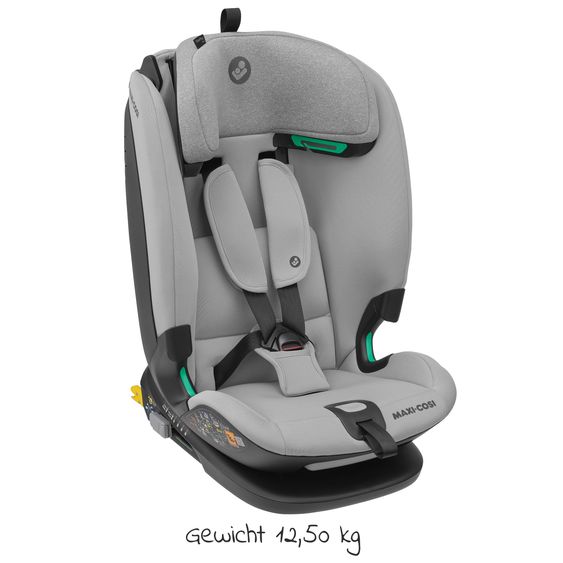 Maxi-Cosi Kindersitz Titan Plus i-Size ab 15 Monate - 12 Jahre (76 cm-150 cm) (9-36 kg) mit G-Cell Seitenaufprallschutz, Isofix & Top Tether - Authentic Grey