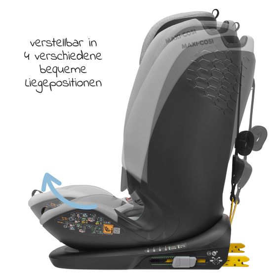 Maxi-Cosi Kindersitz Titan Plus i-Size ab 15 Monate - 12 Jahre (76 cm-150 cm) (9-36 kg) mit G-Cell Seitenaufprallschutz, Isofix & Top Tether - Authentic Grey