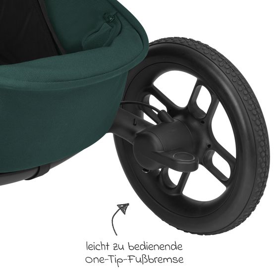 Maxi-Cosi Kombi-Kinderwagen Lila XP Plus inkl. Babywanne, geräumiger XL Korb bis 10 kg, umsetzbare Sitzeinheit, bis 22kg - Essential Green