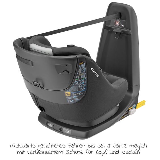 Maxi-Cosi Reboarder-Kindersitz AxissFix i-Size 360° 4 Monate-4 Jahre (61-105cm) Isofix,Sitzschoner,Organizer - Authentic Graphite