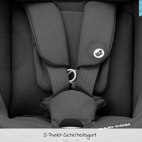 Maxi-Cosi Reboarder-Kindersitz AxissFix i-Size 360° 4 Monate-4 Jahre (61-105cm) Isofix,Sitzschoner,Organizer - Authentic Graphite