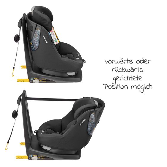Maxi-Cosi Reboarder-Kindersitz AxissFix i-Size 360° 4 Monate-4 Jahre (61-105cm) Isofix,Sitzschoner,Organizer - Authentic Graphite