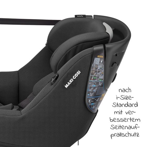 Maxi-Cosi Reboarder-Kindersitz AxissFix i-Size 360° drehbar 4 Monate-4 Jahre (61-105cm) Isofix-Basis - Authentic Graphite