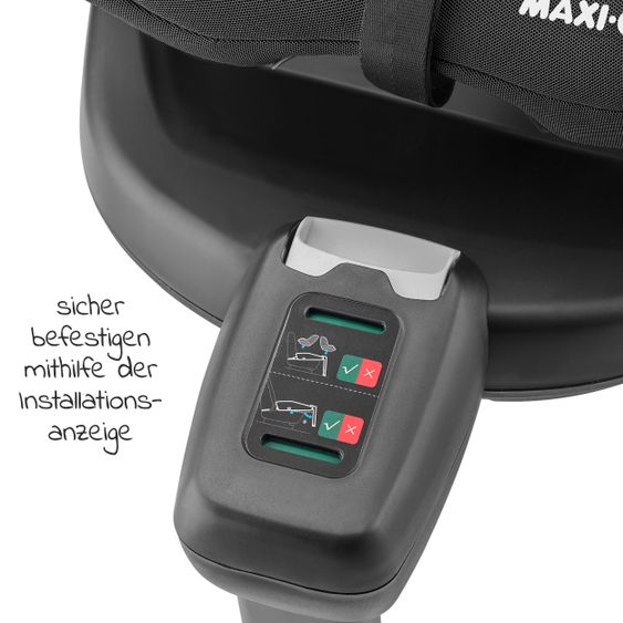 Maxi-Cosi Seggiolino Beryl reboarder misura 0+/1/2 dalla nascita -7 anni (dalla nascita-25 kg) posizione reclinabile e base Isofix - Nero Autentico