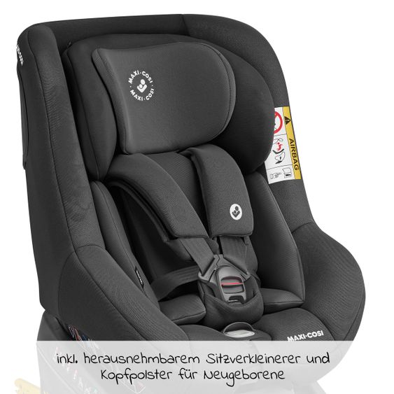 Maxi-Cosi Seggiolino Beryl reboarder misura 0+/1/2 dalla nascita -7 anni (dalla nascita-25 kg) posizione reclinabile e base Isofix - Nero Autentico