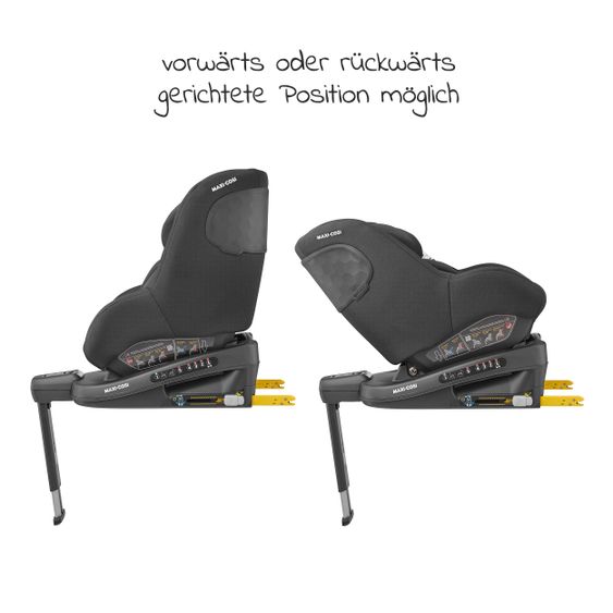 Maxi-Cosi Seggiolino Beryl reboarder misura 0+/1/2 dalla nascita -7 anni (dalla nascita-25 kg) posizione reclinabile e base Isofix - Nero Autentico