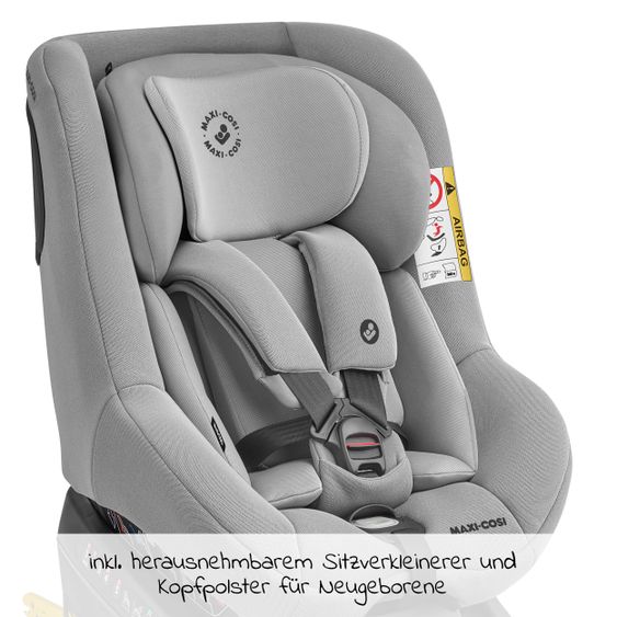 Maxi-Cosi Seggiolino Beryl reboarder misura 0+/1/2 dalla nascita -7 anni (dalla nascita-25 kg) posizione reclinabile e base Isofix - Grigio Autentico