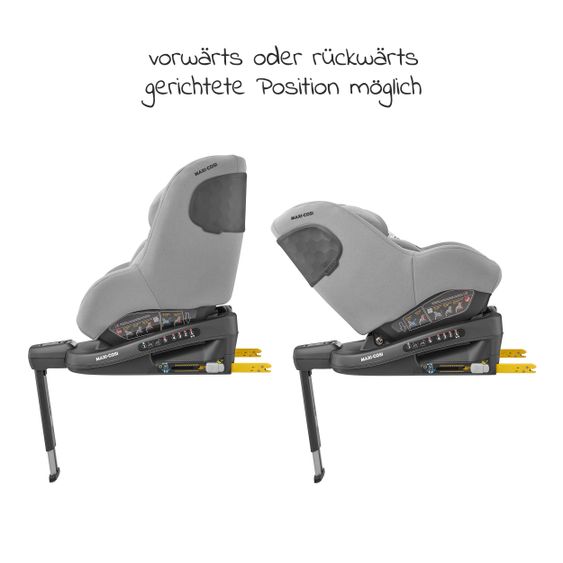 Maxi-Cosi Seggiolino Beryl reboarder misura 0+/1/2 dalla nascita -7 anni (dalla nascita-25 kg) posizione reclinabile e base Isofix - Grigio Autentico