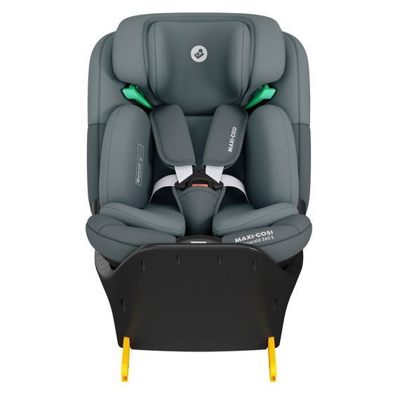 Maxi-Cosi Reboarder-Kindersitz Emerald 360 S i-Size drehbar ab Geburt - 12 Jahre (40 cm - 150 cm) mit G-Cell Seitenaufpralltechnologie & Isofix-Base - Tonal Graphite