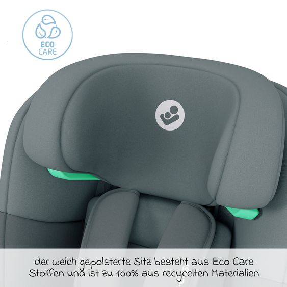 Maxi-Cosi Reboarder-Kindersitz Emerald 360 S i-Size drehbar ab Geburt - 12 Jahre (40 cm - 150 cm) mit G-Cell Seitenaufpralltechnologie & Isofix-Base - Tonal Graphite