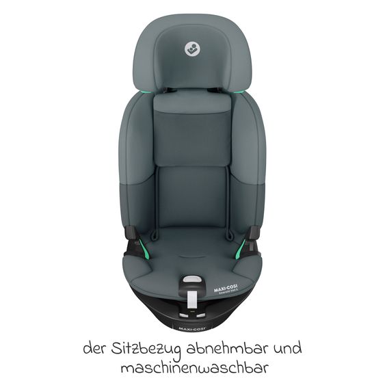 Maxi-Cosi Reboarder-Kindersitz Emerald 360 S i-Size drehbar ab Geburt - 12 Jahre (40 cm - 150 cm) mit G-Cell Seitenaufpralltechnologie & Isofix-Base - Tonal Graphite