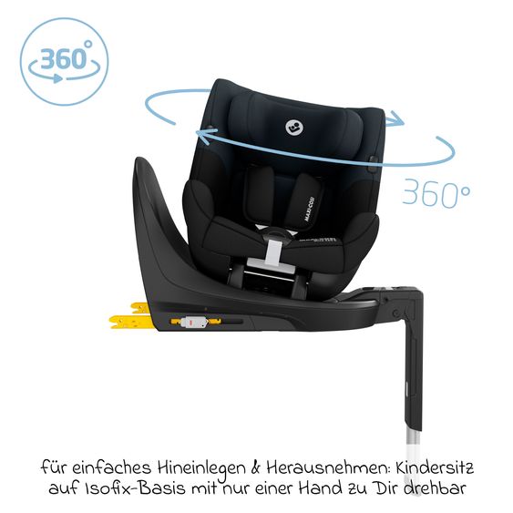 Maxi-Cosi Reboarder-Kindersitz Mica 360 S - Tonal Black