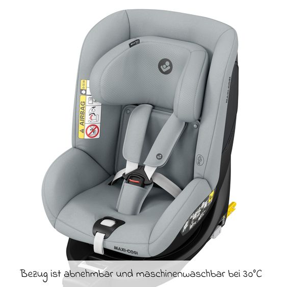 Maxi-Cosi Reboarder-Kindersitz Mica Eco i-Size drehbar ab 3 Monate - 4 Jahre (61 - 105 cm) mit Isofix-Basis - Authentic Grey