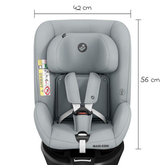 Maxi-Cosi Seggiolino Reboarder Mica Eco i-Size ruotabile da 3 mesi a 4 anni (40 - 105 cm) con base Isofix - Grigio Autentico