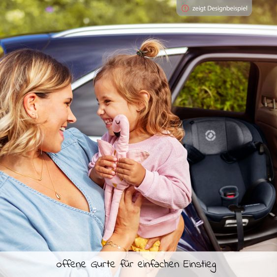Maxi-Cosi Reboarder-Kindersitz Mica i-Size 360° drehbar ab Geburt-4 Jahre (40-105 cm) Isofix-Basis - Authentic Black
