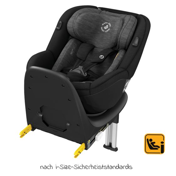 Maxi-Cosi Reboarder-Kindersitz Mica i-Size 360° drehbar ab Geburt-4 Jahre (40-105 cm) Isofix-Basis - Authentic Black