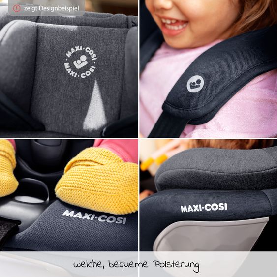 Maxi-Cosi Reboarder-Kindersitz Mica i-Size 360° drehbar ab Geburt-4 Jahre (40-105 cm) Isofix-Basis - Authentic Black