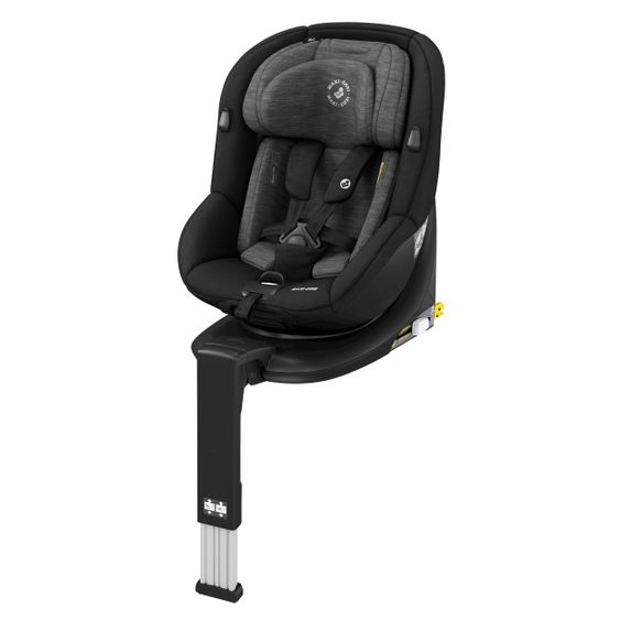 Maxi-Cosi Reboarder-Kindersitz Mica i-Size 360° drehbar ab Geburt-4 Jahre (40-105 cm) Isofix-Basis - Authentic Black
