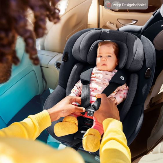 Maxi-Cosi Reboarder-Kindersitz Mica i-Size 360° drehbar ab Geburt-4 Jahre (40-105 cm) Isofix-Basis - Authentic Black