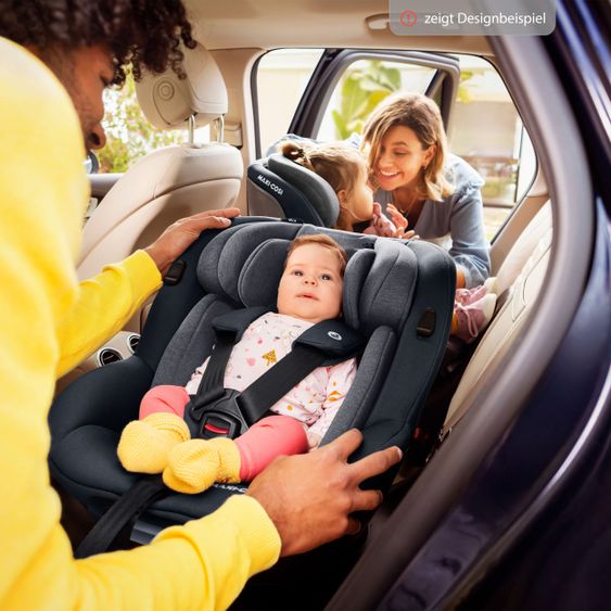 Maxi-Cosi Reboarder-Kindersitz Mica i-Size 360° drehbar ab Geburt-4 Jahre (40-105 cm) Isofix-Basis - Authentic Black