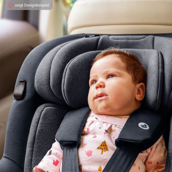 Maxi-Cosi Reboarder-Kindersitz Mica i-Size 360° drehbar ab Geburt-4 Jahre (40-105 cm) Isofix-Basis - Authentic Black
