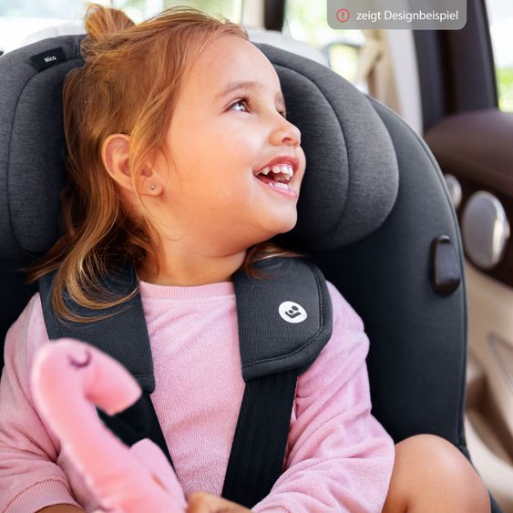 Maxi-Cosi Reboarder-Kindersitz Mica i-Size 360° drehbar ab Geburt-4 Jahre (40-105 cm) Isofix-Basis - Authentic Black