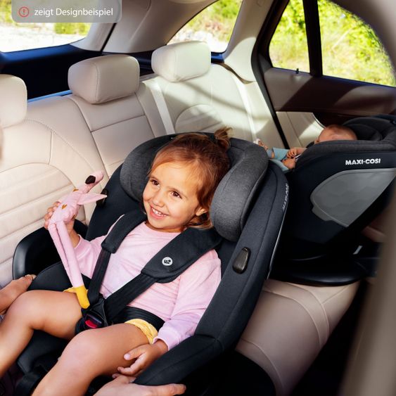 Maxi-Cosi Reboarder-Kindersitz Mica i-Size 360° drehbar ab Geburt-4 Jahre (40-105 cm) Isofix-Basis - Authentic Black