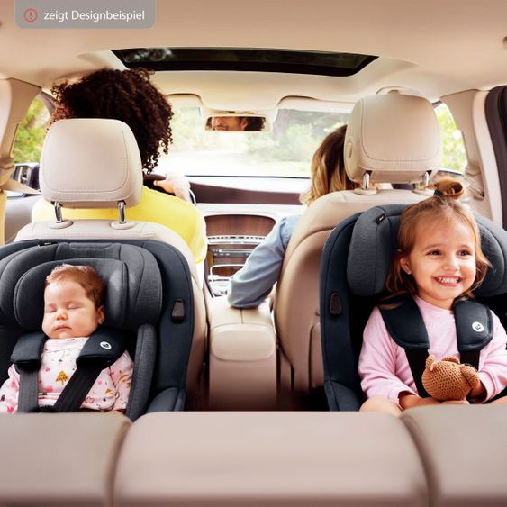 Maxi-Cosi Reboarder-Kindersitz Mica i-Size 360° drehbar ab Geburt-4 Jahre (40-105 cm) Isofix-Basis - Authentic Black