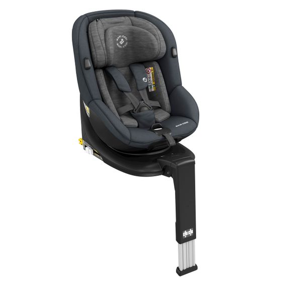 Maxi-Cosi Reboarder-Kindersitz Mica i-Size 360° drehbar ab Geburt-4 Jahre (40-105 cm) Isofix-Basis - Authentic Graphite