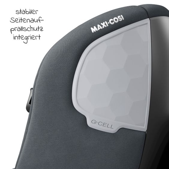 Maxi-Cosi Reboarder-Kindersitz Mica i-Size 360° drehbar ab Geburt-4 Jahre (40-105 cm) Isofix-Basis - Authentic Graphite