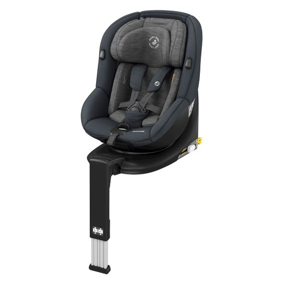 Maxi-Cosi Reboarder-Kindersitz Mica i-Size 360° drehbar ab Geburt-4 Jahre (40-105 cm) Isofix-Basis - Authentic Graphite