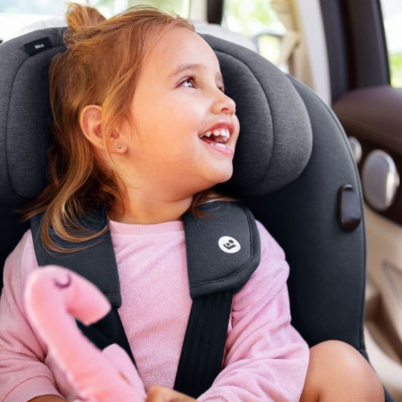 Maxi-Cosi Reboarder-Kindersitz Mica i-Size 360° drehbar ab Geburt-4 Jahre (40-105 cm) Isofix-Basis - Authentic Graphite
