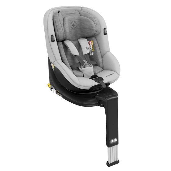 Maxi-Cosi Reboarder-Kindersitz Mica i-Size 360° drehbar ab Geburt-4 Jahre (40-105 cm) Isofix-Basis - Authentic Grey