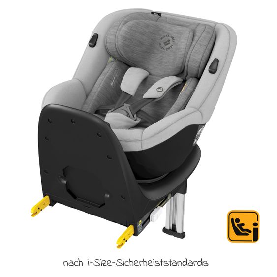Maxi-Cosi Reboarder-Kindersitz Mica i-Size 360° drehbar ab Geburt-4 Jahre (40-105 cm) Isofix-Basis - Authentic Grey