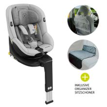 Reboarder child seat Mica i-Size 360° birth-4 years (40-105 cm) Isofix base, seat protector, organizer - Authentic Grey